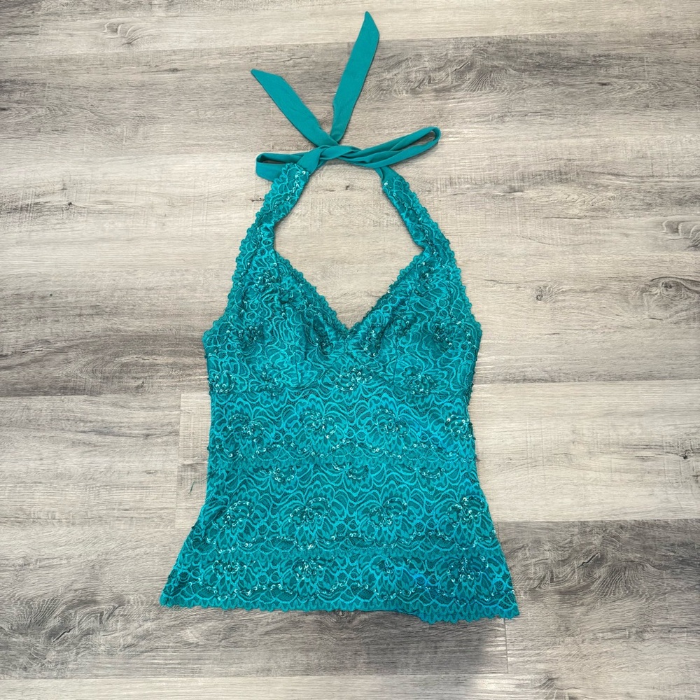 Y2K Lace Halter Top